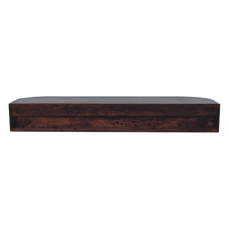 Lunar 2 Drawer Floating Console - Walnut