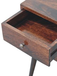 Mini 2 Drawer Light Walnut Bedside