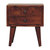 Mini Chestnut Modern Solid Wood Bedside - Dark brown