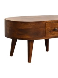 Mini Chestnut Rounded Coffee Table