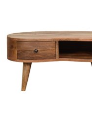 Mini Oak-Ish Wave Coffee Table - Light Brown