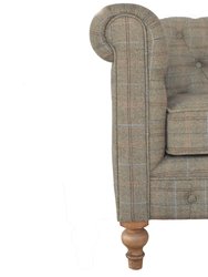 Multi Tweed 2 Seater Chesterfield Sofa