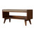 Nordic Chestnut Finish Storage Bench With Seat Pad