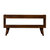 Nordic Chestnut Finish Storage Bench With Seat Pad