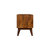 Nordic Chestnut Finish Storage Bench With Seat Pad