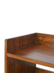 Nordic Chestnut Finish Storage Bench