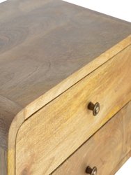 Oak-Ish 2 Drawer Floating Bedside