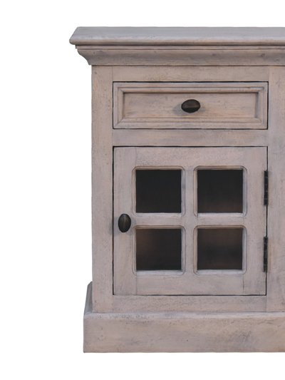 Artisan Furniture Stone Finish Bedside with Glazed Door product