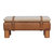 Strapped Cyclinder Bench - Brown