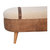 Tan Bufallo Leather Boucle Nordic Bench