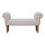 White Boucle Bedroom Bench - Cream