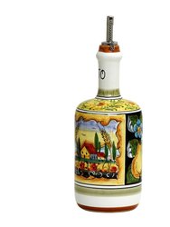 Colli Umbri: Umbrian Landscape Aceto (Vinegar) Bottle With Metal Capped Dispenser.
