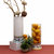 Deruta Bella Vetro: Cylindrical Glass Vase On Ceramic Base Ricco Deruta Design