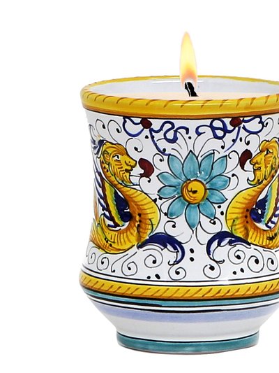 Artistica - Deruta of Italy Deruta Candles: Deluxe Precious Concave Candle Raffaellesco Deluxe Design product