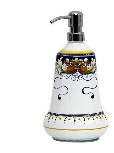 Artistica - Deruta of Italy Deruta Foglie: Liquid Soap/Lotion Dispenser with Chrome Pump (Large 26 OZ) product