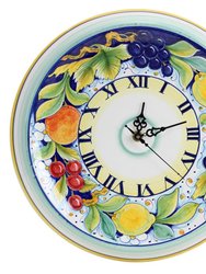 Deruta Frutta: Round Wall Clock Dec Frutta - White