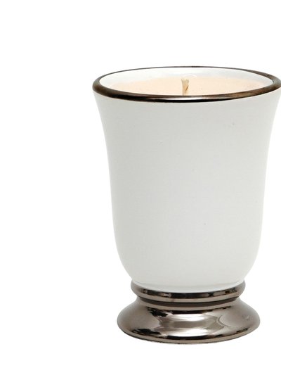 Artistica - Deruta of Italy Deruta Platino: Deluxe Precious Bell Cup Candle With Pure Platinum Rim product