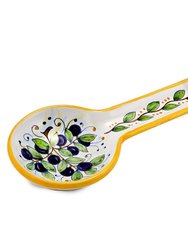 Deruta: Spoon Rest Olive (Also Wall Hung) - Olive