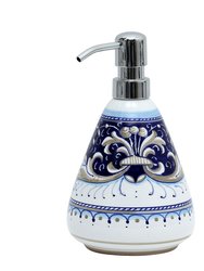 Deruta Vario Blue: Liquid Soap/Lotion Dispenser with Chrome Pump (Medium 18 OZ)