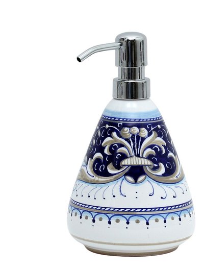 Artistica - Deruta of Italy Deruta Vario Blue: Liquid Soap/Lotion Dispenser with Chrome Pump (Medium 18 OZ) product
