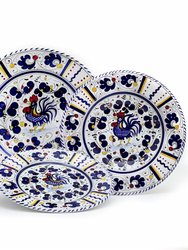 Orvieto Blue Rooster: 4 Pieces Place Setting