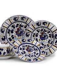 Orvieto Blue Rooster: 5 Pieces Place Setting