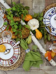 Orvieto Blue Rooster: 5 Pieces Place Setting