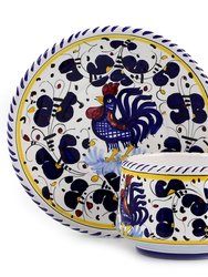 Orvieto Blue Rooster: 5 Pieces Place Setting
