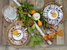Orvieto Blue Rooster: Dinner Plate (White Center)