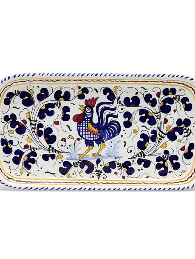Artistica - Deruta of Italy Orvieto Blue Rooster: Rectangular Tray product