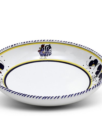Artistica - Deruta of Italy Orvieto Blue Rooster: Risotto/Pasta/Cioppino Round Shallow Coupe Bowl product