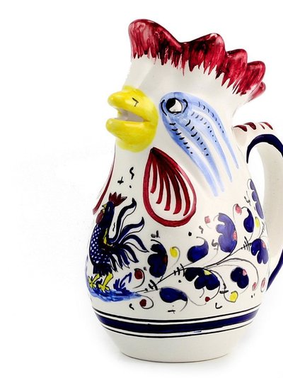Artistica - Deruta of Italy Orvieto Blue Rooster: Rooster of Fortune Pitcher (1 Liter 34 Oz 1 Qt) product