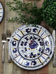 Orvieto Blue Rooster Simple: Dinner Plate