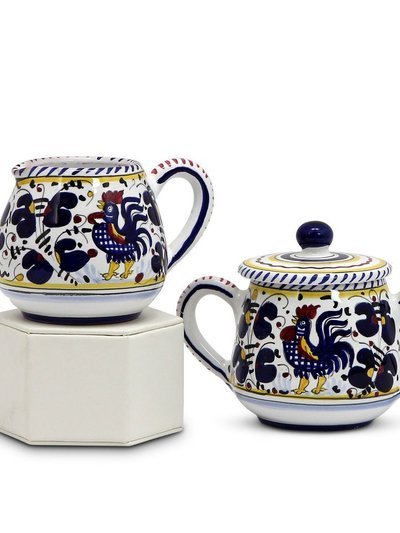 Artistica - Deruta of Italy Orvieto Blue Rooster: Sugar and Creamer product