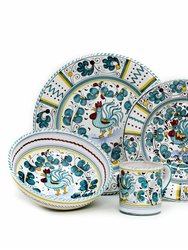 Orvieto Green Rooster: 4 Pieces Place Setting