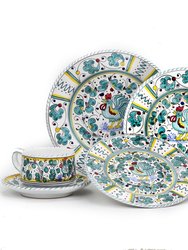 Orvieto Green Rooster: 5 Pieces Place Setting