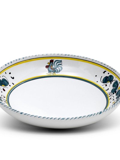 Artistica - Deruta of Italy Orvieto Green Rooster: Risotto/Pasta/Cioppino Round Shallow Coupe Bowl product