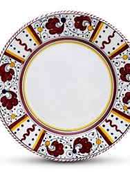 Orvieto Red Rooster: 4 Pieces Place Setting - White Center
