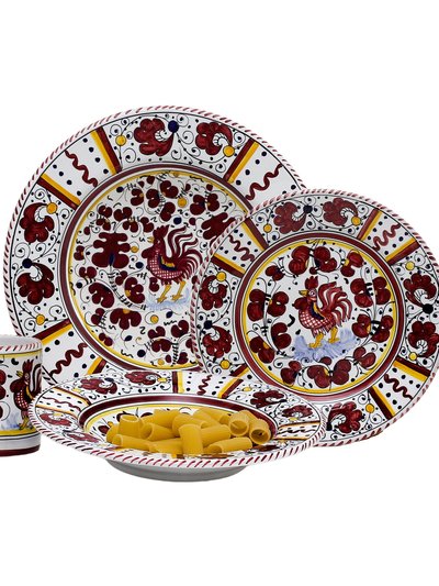 Artistica - Deruta of Italy Orvieto Red Rooster: 4 Pieces Place Setting product