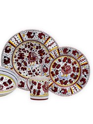Orvieto Red Rooster: 4 Pieces Place Setting - Multicolor