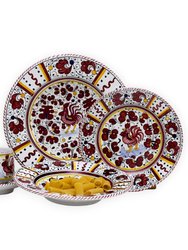Orvieto Red Rooster: 5 Pieces Place Setting - Red