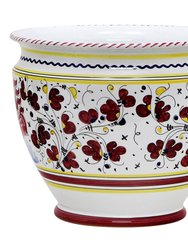 Orvieto Red Rooster: Luxury Cachepot Planter Large