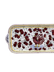 Orvieto Red Rooster: Rectangular Tray