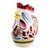 ORVIETO RED ROOSTER: Rooster Of Fortune Pitcher (1 Liter 34 Oz 1 Qt) - Red