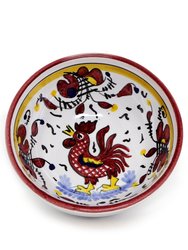 Orvieto Red Rooster: Small Dipping Bowl/Condiment Bowl