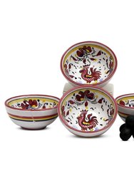 Orvieto Red Rooster: Small Dipping Bowl/Condiment Bowl