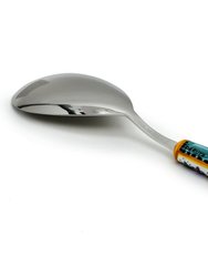 Raffaellesco Deluxe: Ceramic Handle Serving 'risotto' Spoon Ladle With 18/10 Stainless Steel Cutlery