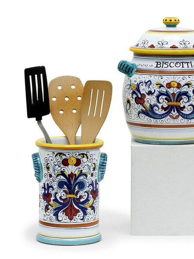 Artistica - Deruta of Italy Ricco Deruta: Bundle with Utensil Holder & Biscotti Jar product