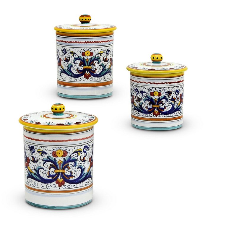 Ricco Deruta Deluxe: Canister 3-Pcs Set (Small, Medium, Large)