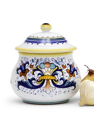 Ricco Deruta: New Garlic/Onion Jar Keeper Short Belly